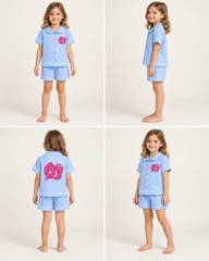 Six Seven Blue Stripe Pajama Set