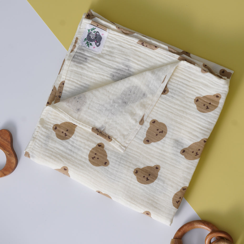 Little Teddy Muslin Swaddles