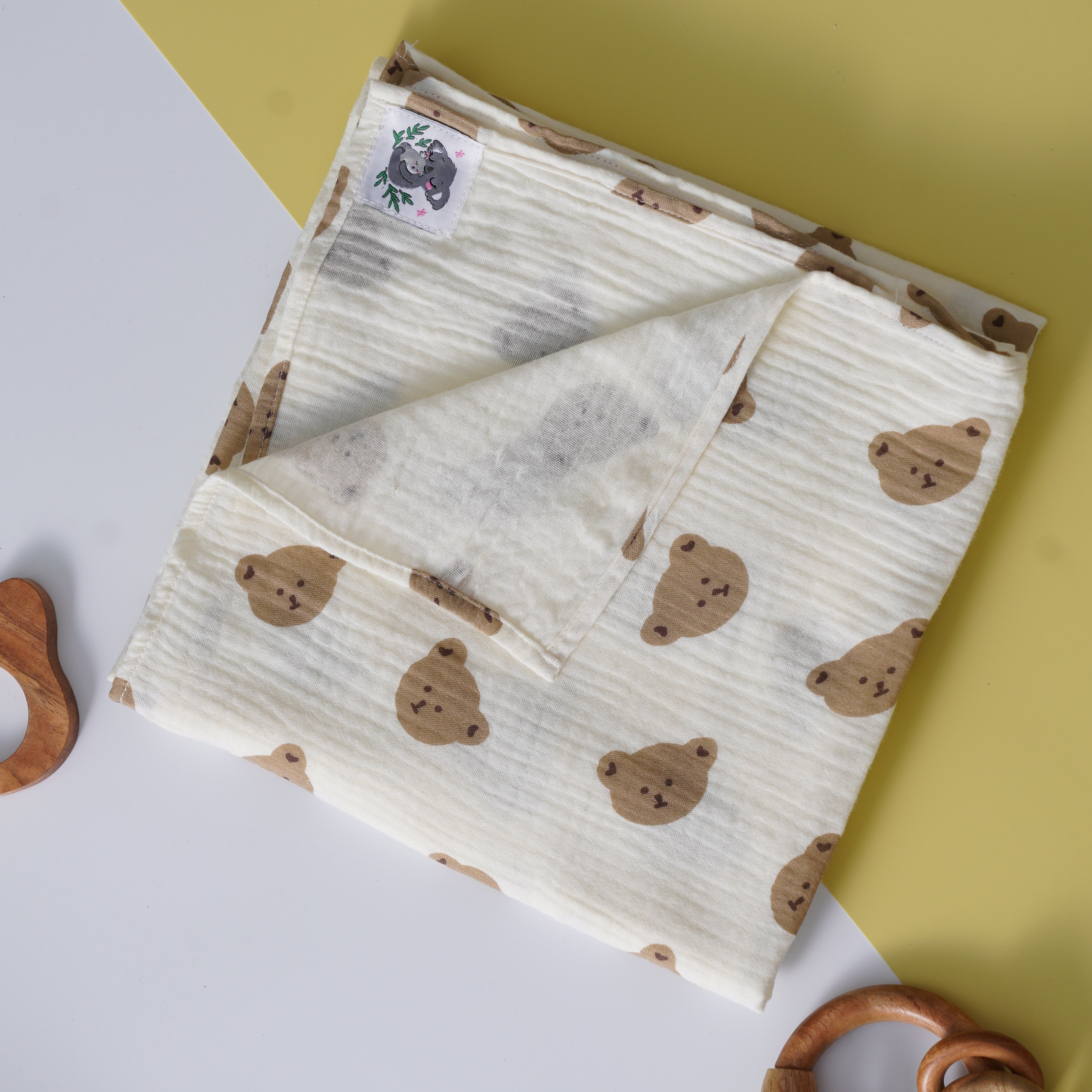 Little Teddy Muslin Swaddles