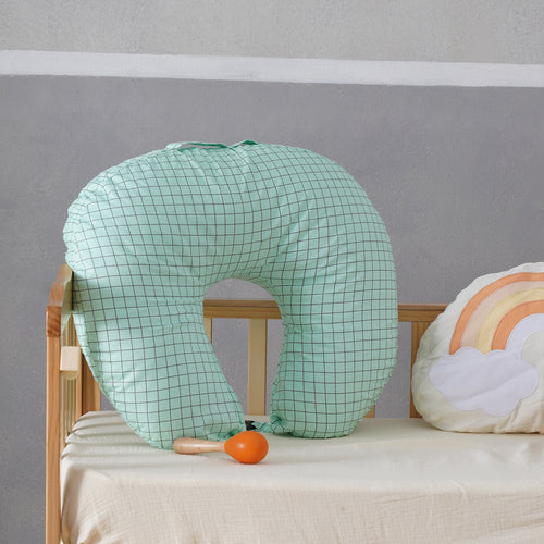 Checkered Green Feeding Pillow