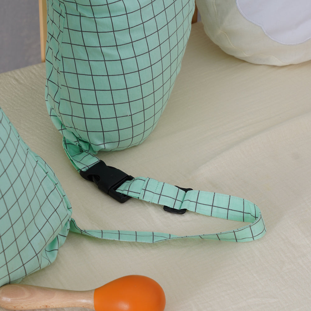 Checkered Green Feeding Pillow