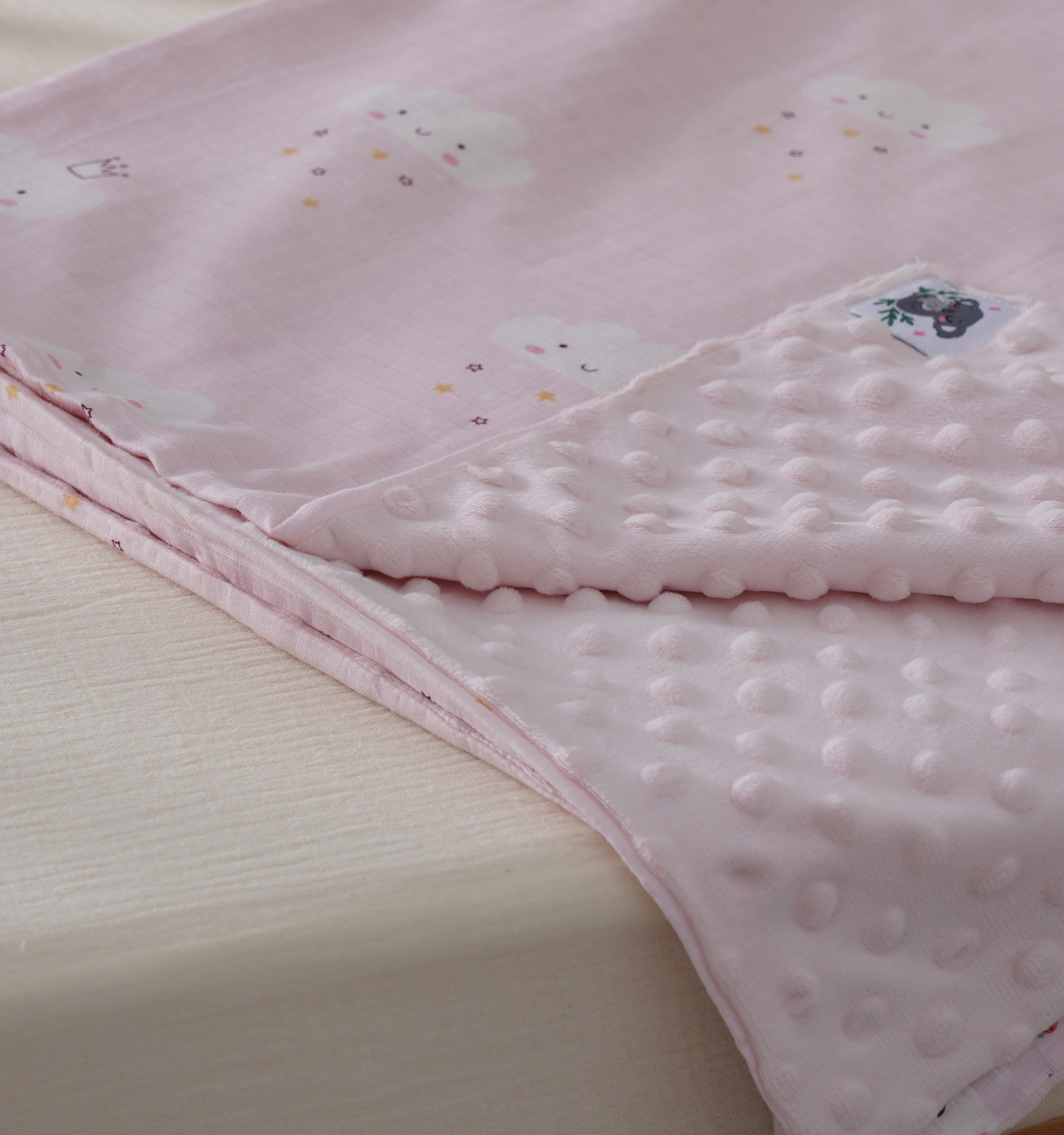 Little Pink Clouds  Fleece Blanket