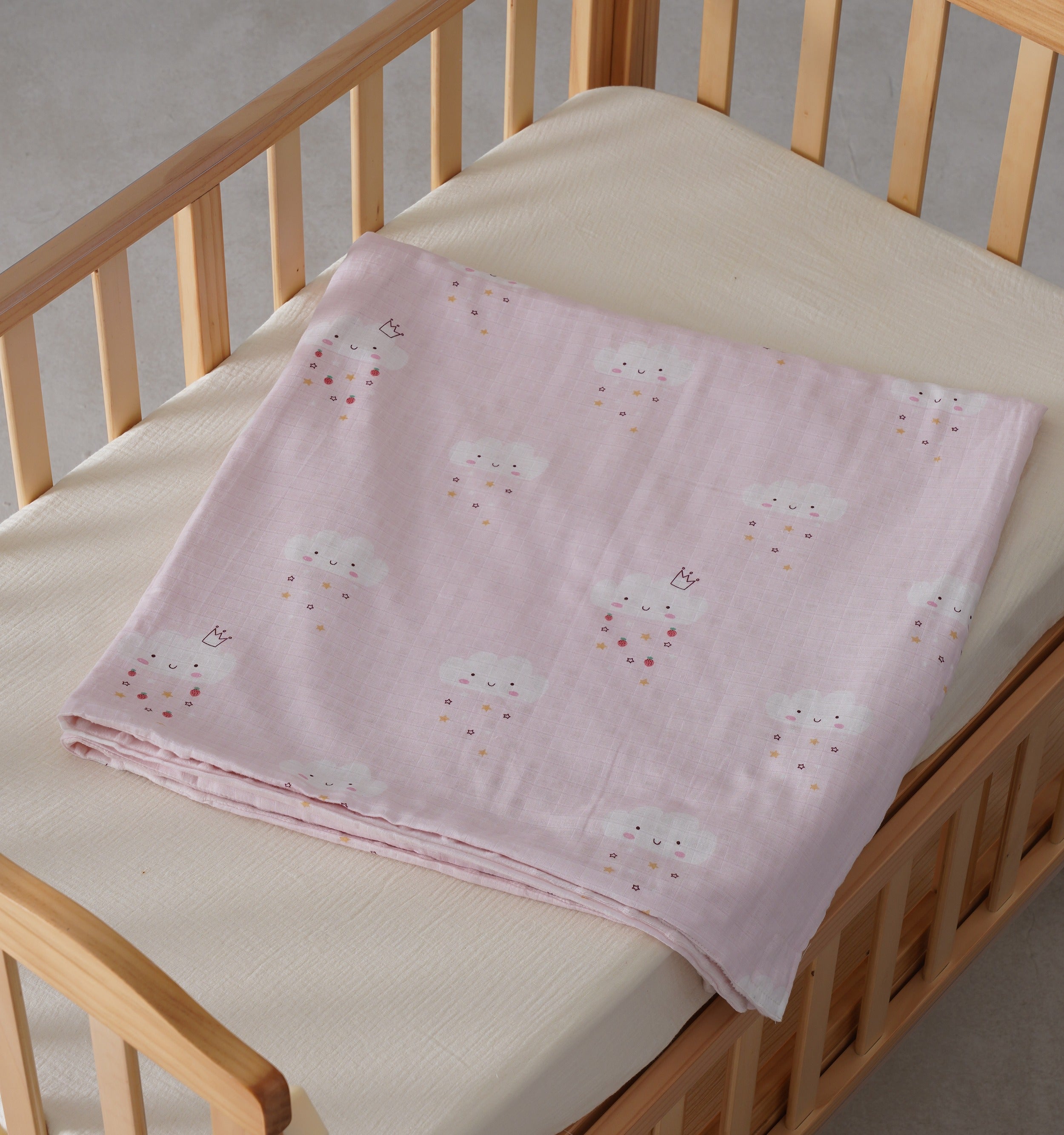 Little Pink Clouds  Fleece Blanket