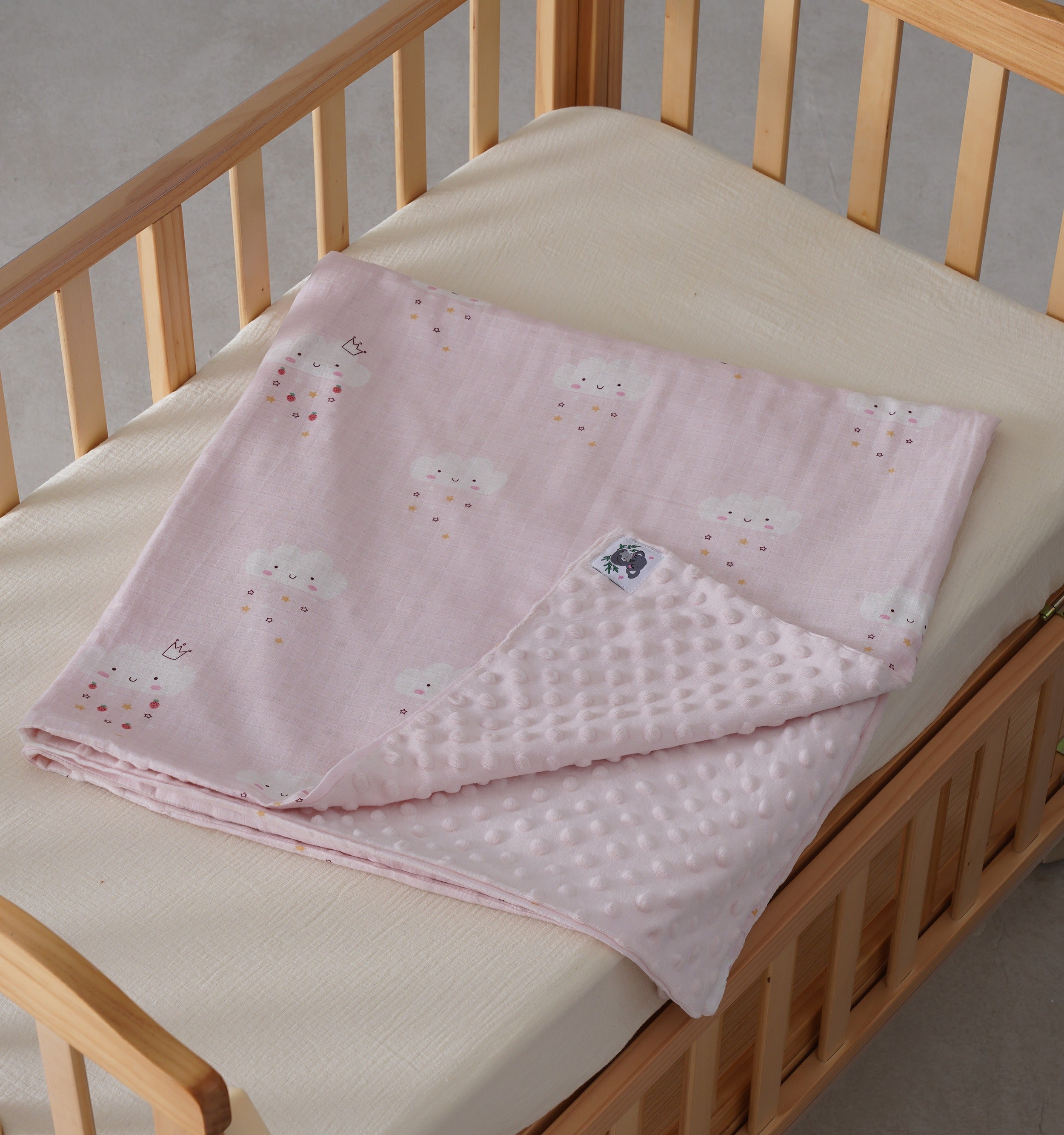 Little Pink Clouds  Fleece Blanket