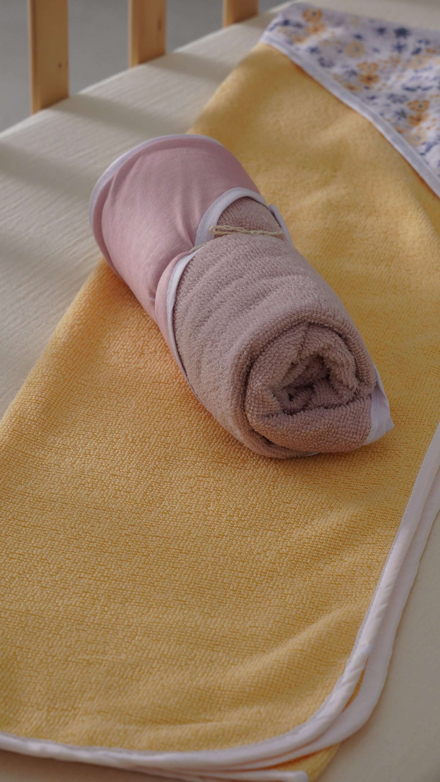 Yellow Blossoms Hooded Towel