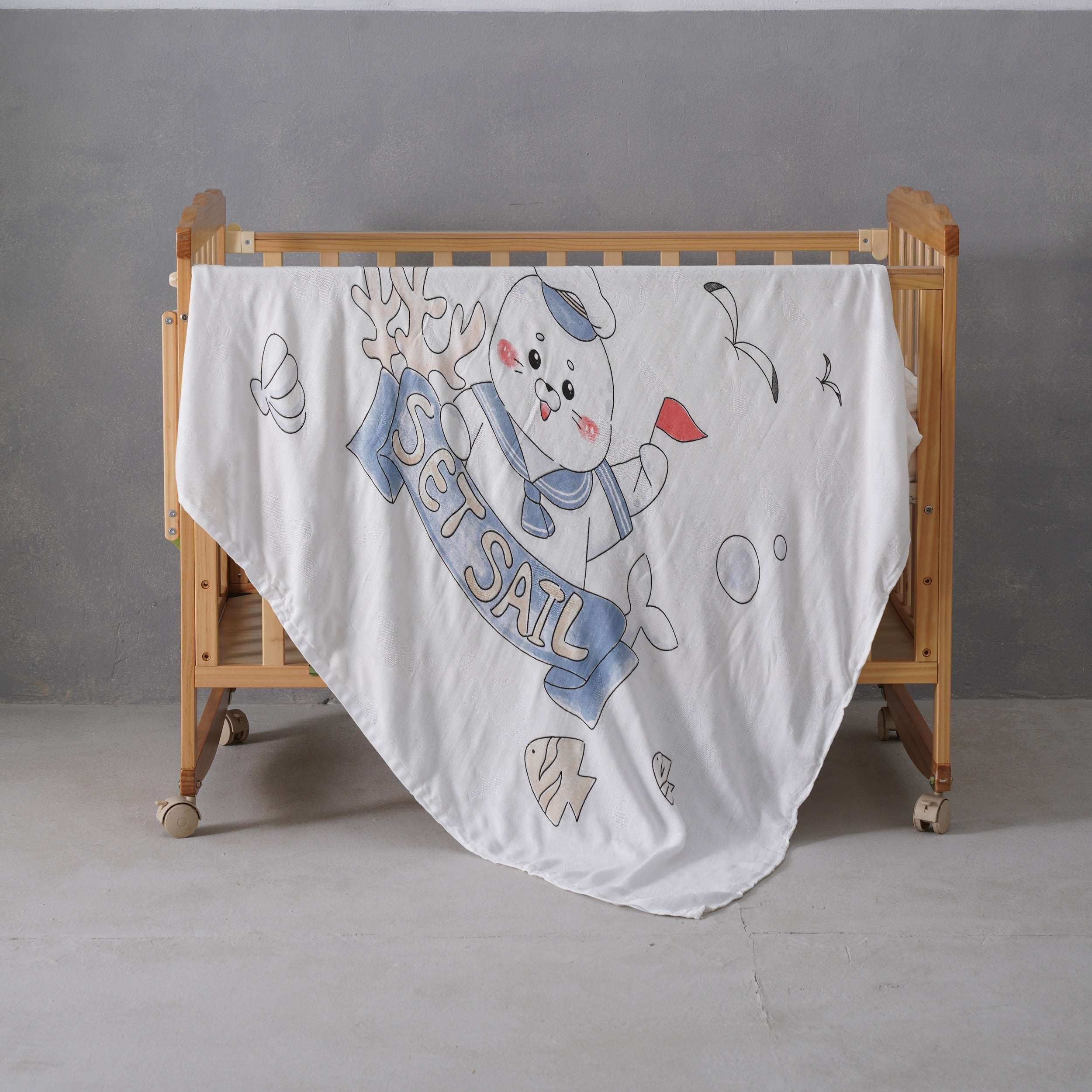 Sea Sail Muslin Knitted Shawls