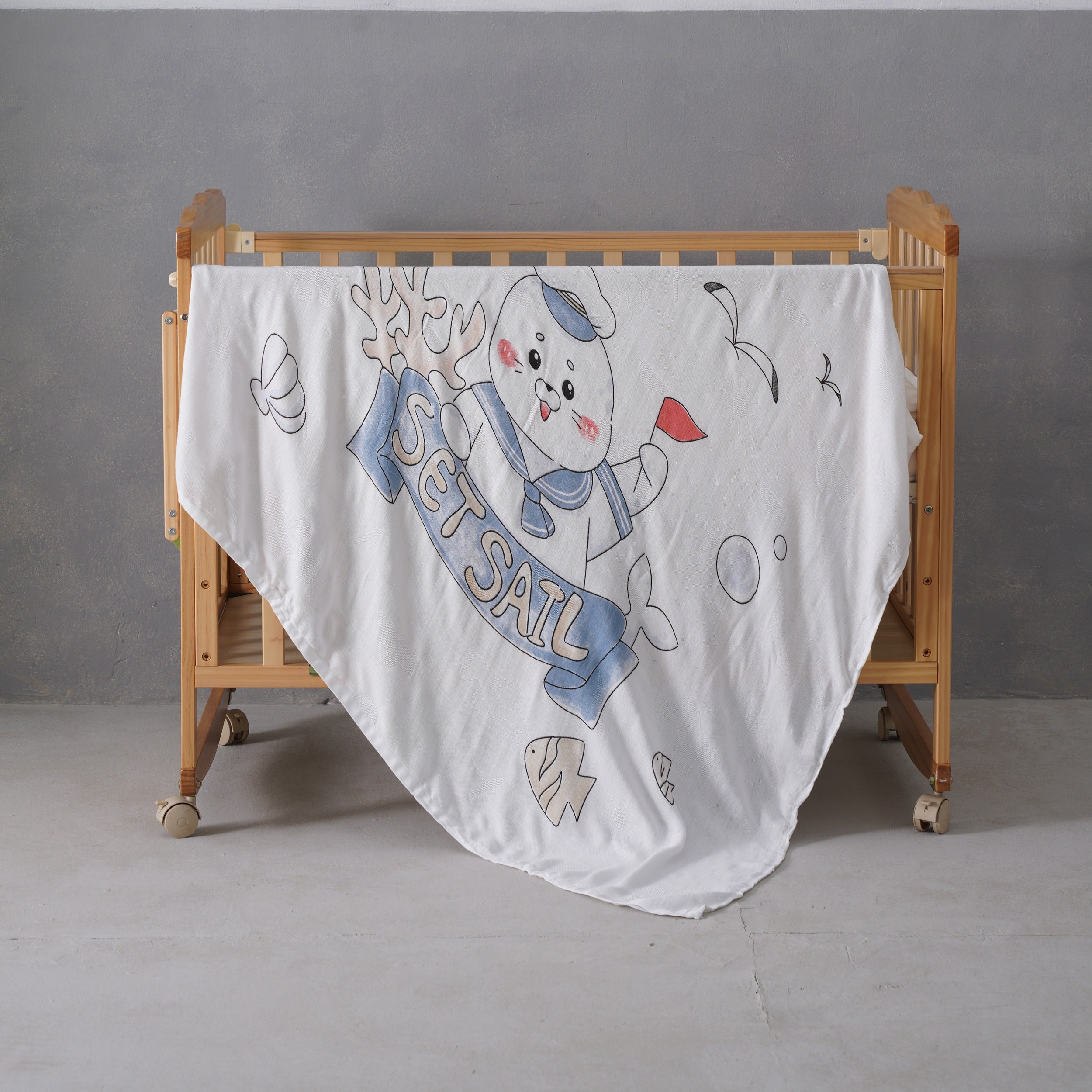 Sea Sail Muslin Knitted Shawls