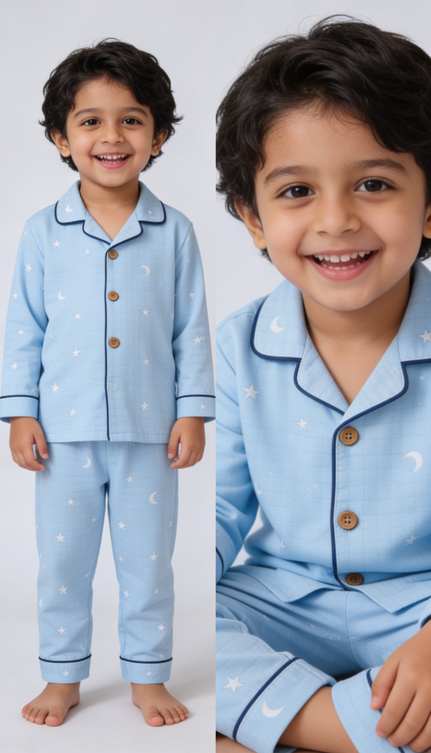 Starry Blue Sky Pajama Set