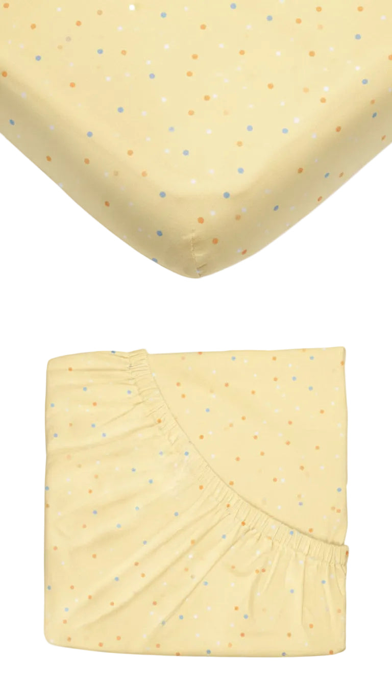 Muslin Organic Fitted Sheet ( Sunshine & Stars ) Set of 2