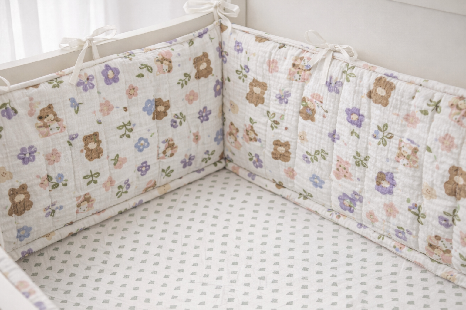 Floral Blossoms Cot Bumpers