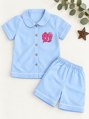 Six Seven Blue Stripe Pajama Set