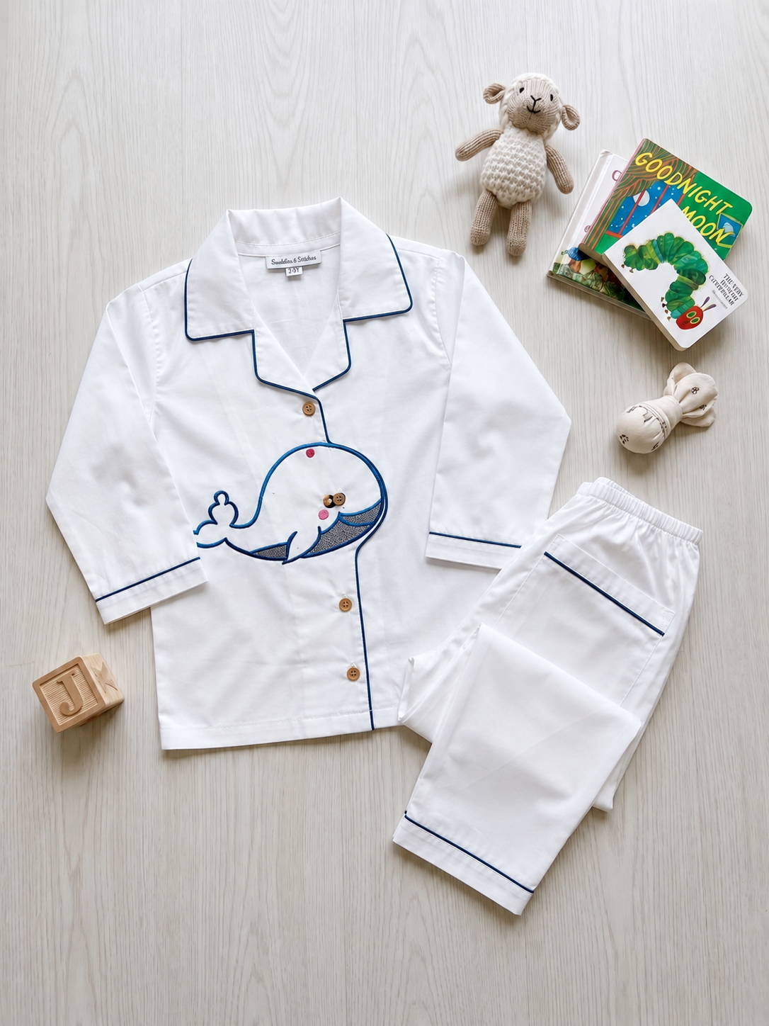 Wally Whale  Pajama Set